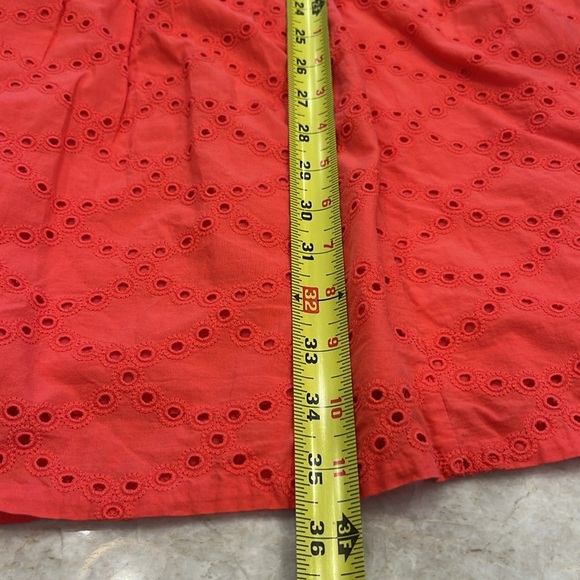 Diane von Furstenberg Skylar Coral Pink Eyelet Shirt Dress Size 6 - Picture 7 of 16